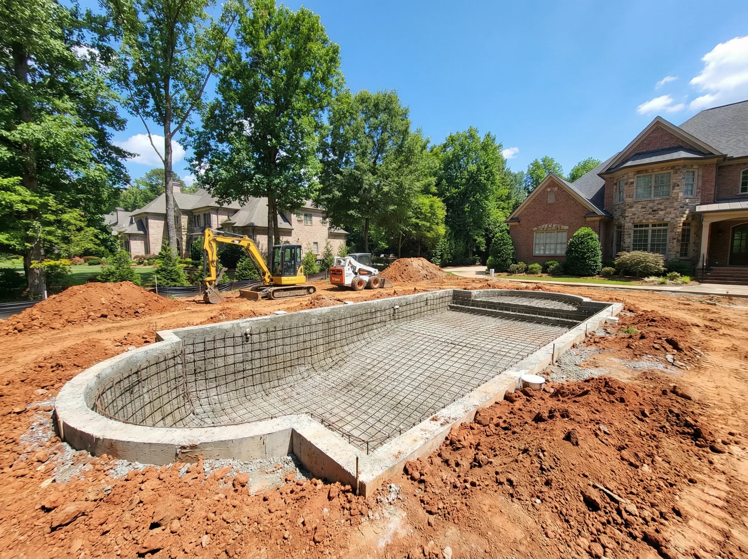 Pool build in progress
