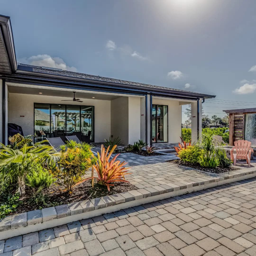 Custom paver surfaces installed by Solid Rock