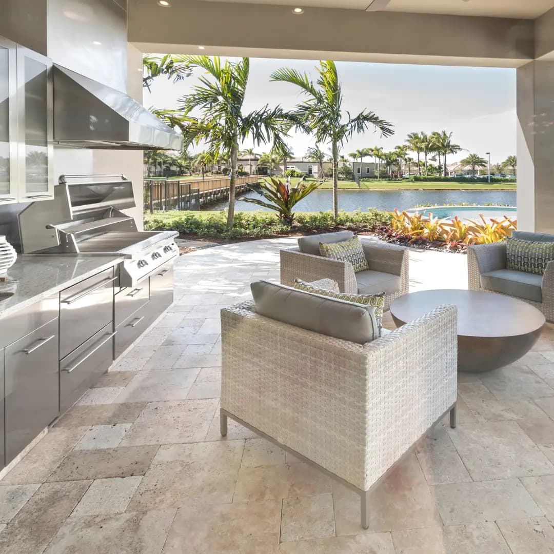 Outdoor living area built by Solid Rock